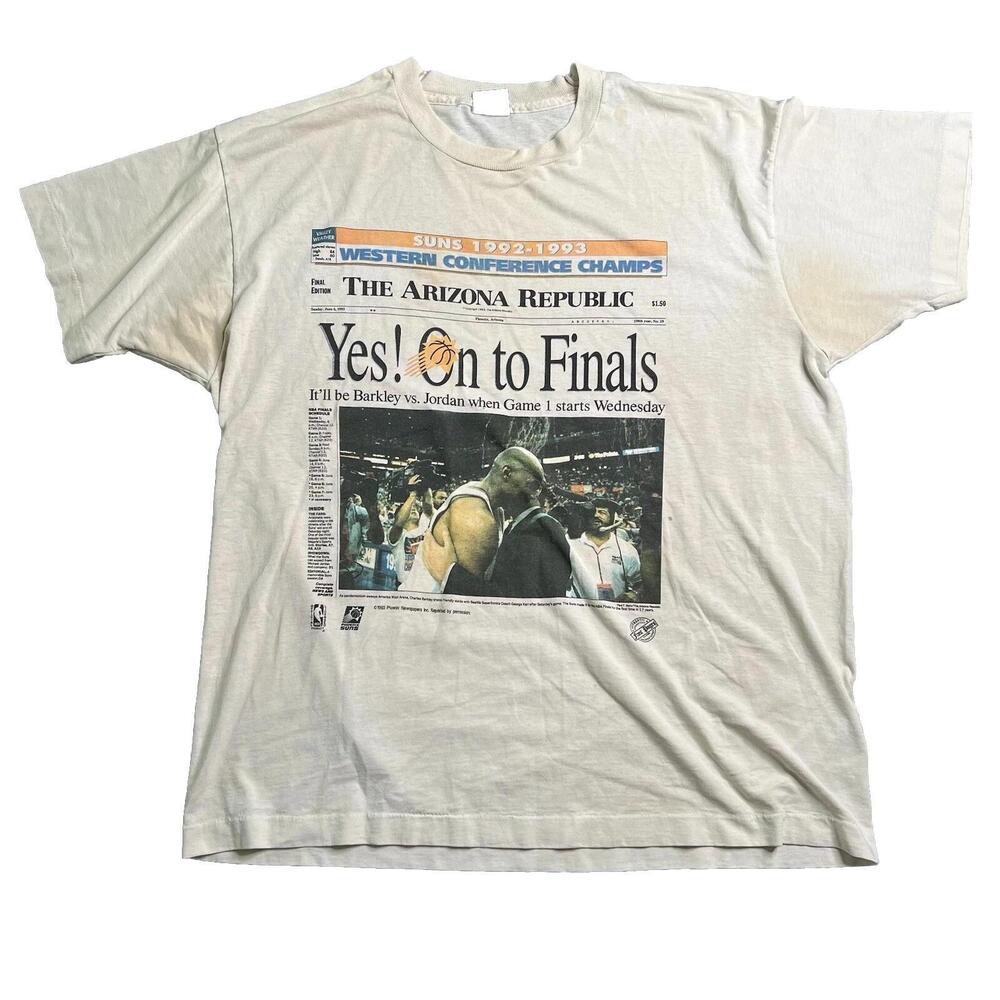 Nba Finals Chicago Bulls Phoenix Suns T Shirt Jordan Barkley Xl 1993